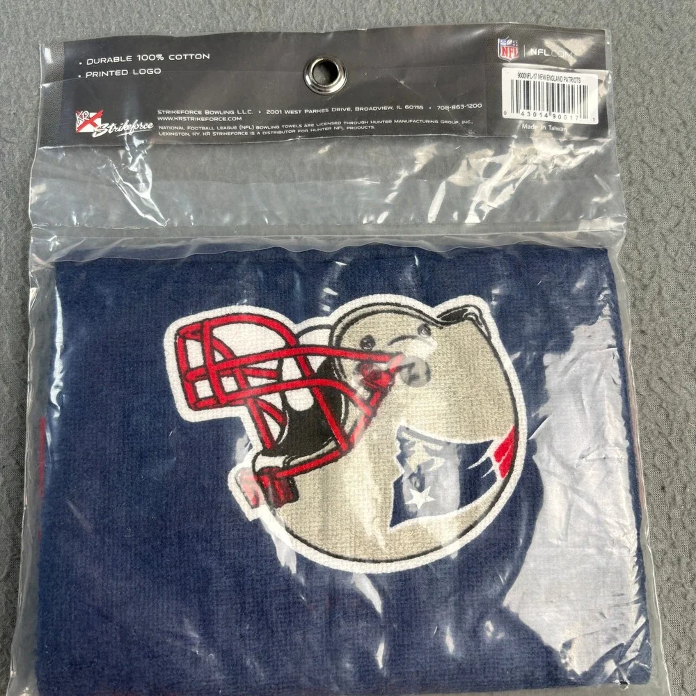 NFL New England Patriots Bowling Towel KR Strikeforce Cotton Navy Blue Logo